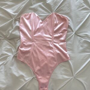 Princess Polly Shimmering Pink Bodysuit